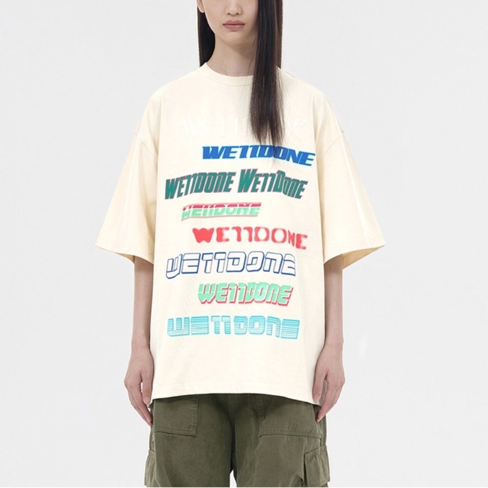 WE11DONE Multi Logo T-shirt Size Small